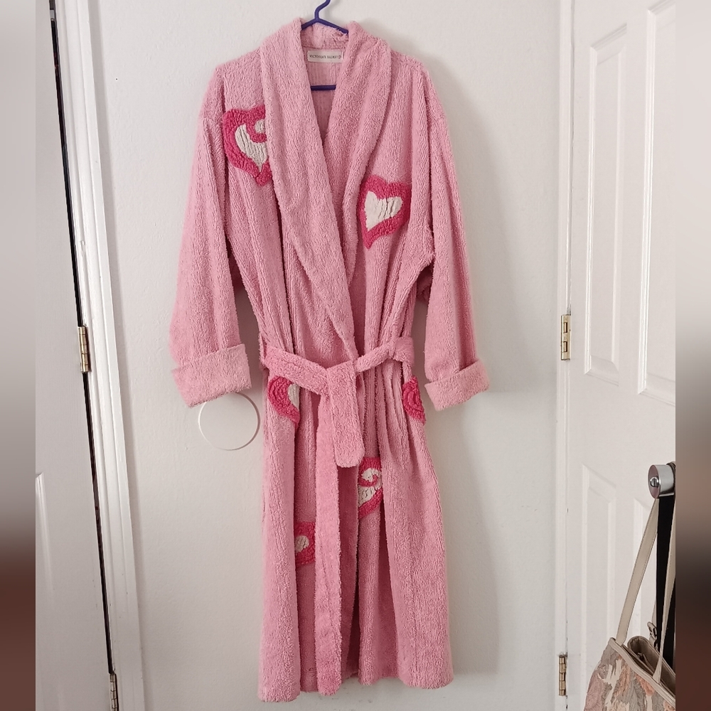 Vintage Victoria's Secret Chenille Heart robe